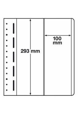 LEUCHTTURM LB Blankoblätter, 2er Einteilung, 100x293 mm