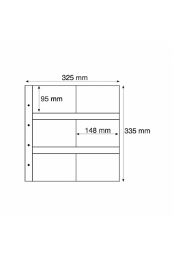 Kunststoffhüllen MAXIMUM, für alte Postkarten, Querformat, 5er Pack